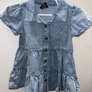 Little Bipsy Blue Denim Kids Casual Dress